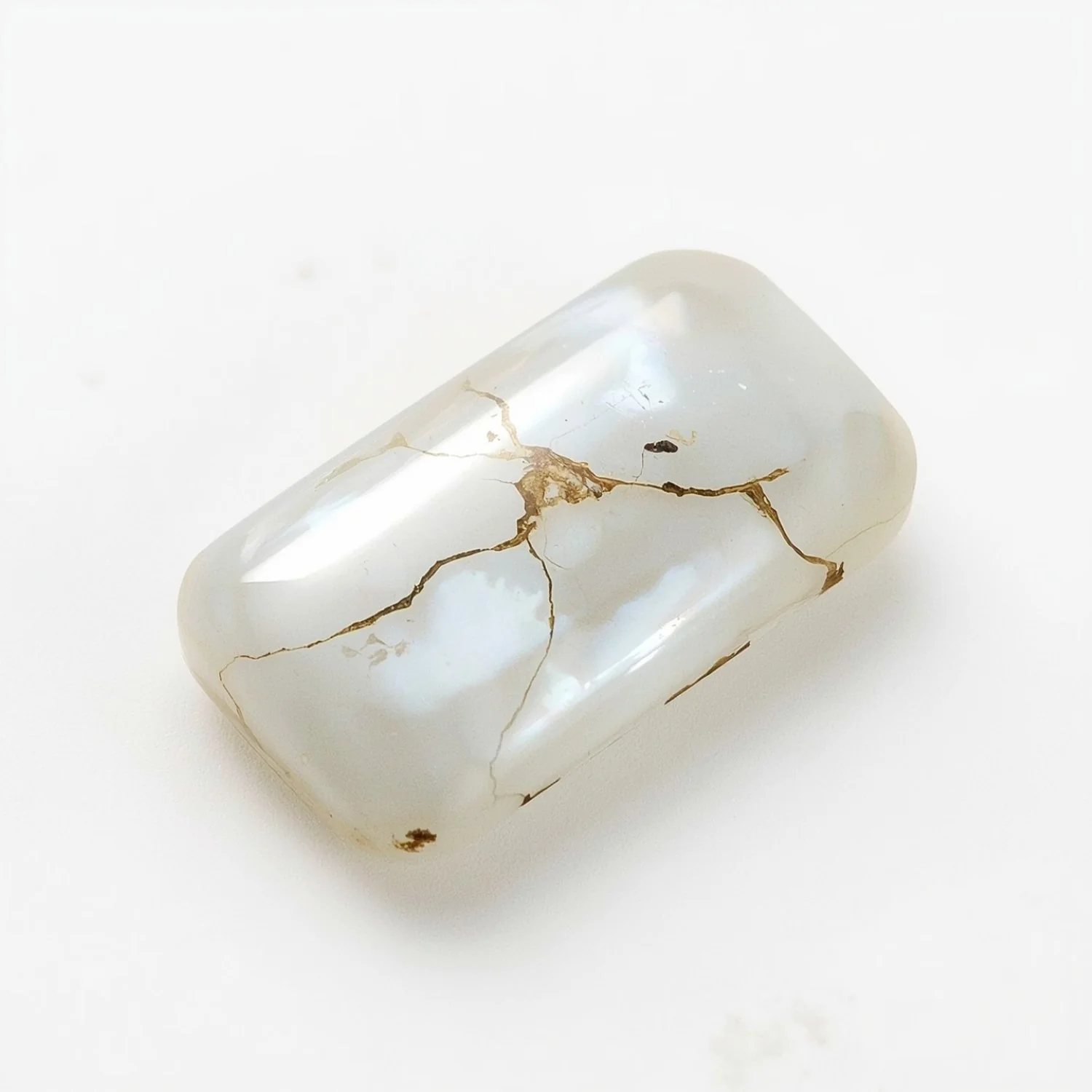 White Pearl  10PC Tiny 3x6 MM Baguette Cabochon White Luster Precious Loose Gems - Image 2