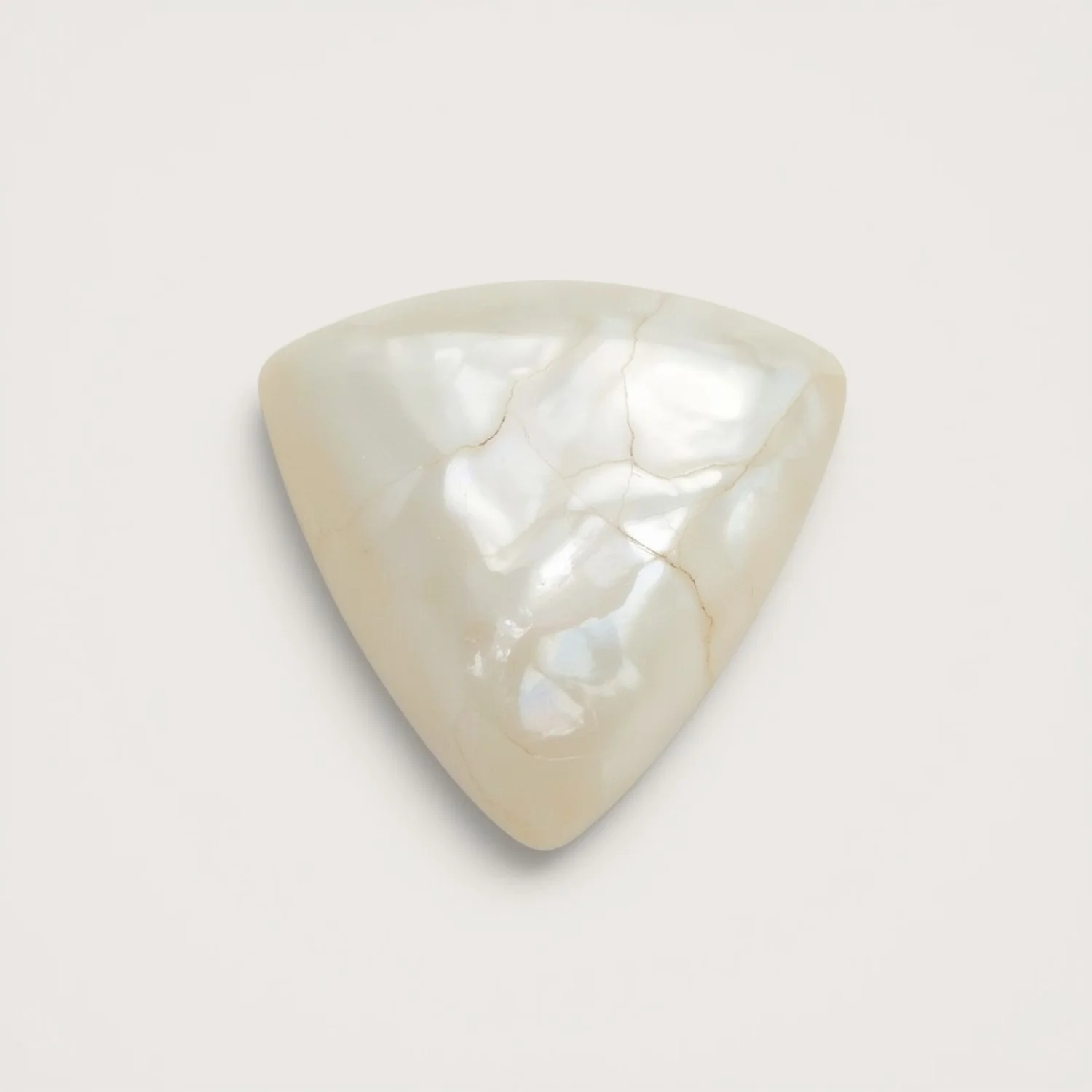 White Pearl 10PC Tiny 5x5 MM Triangle Cabochon White Shine Precious Loose Gemstones