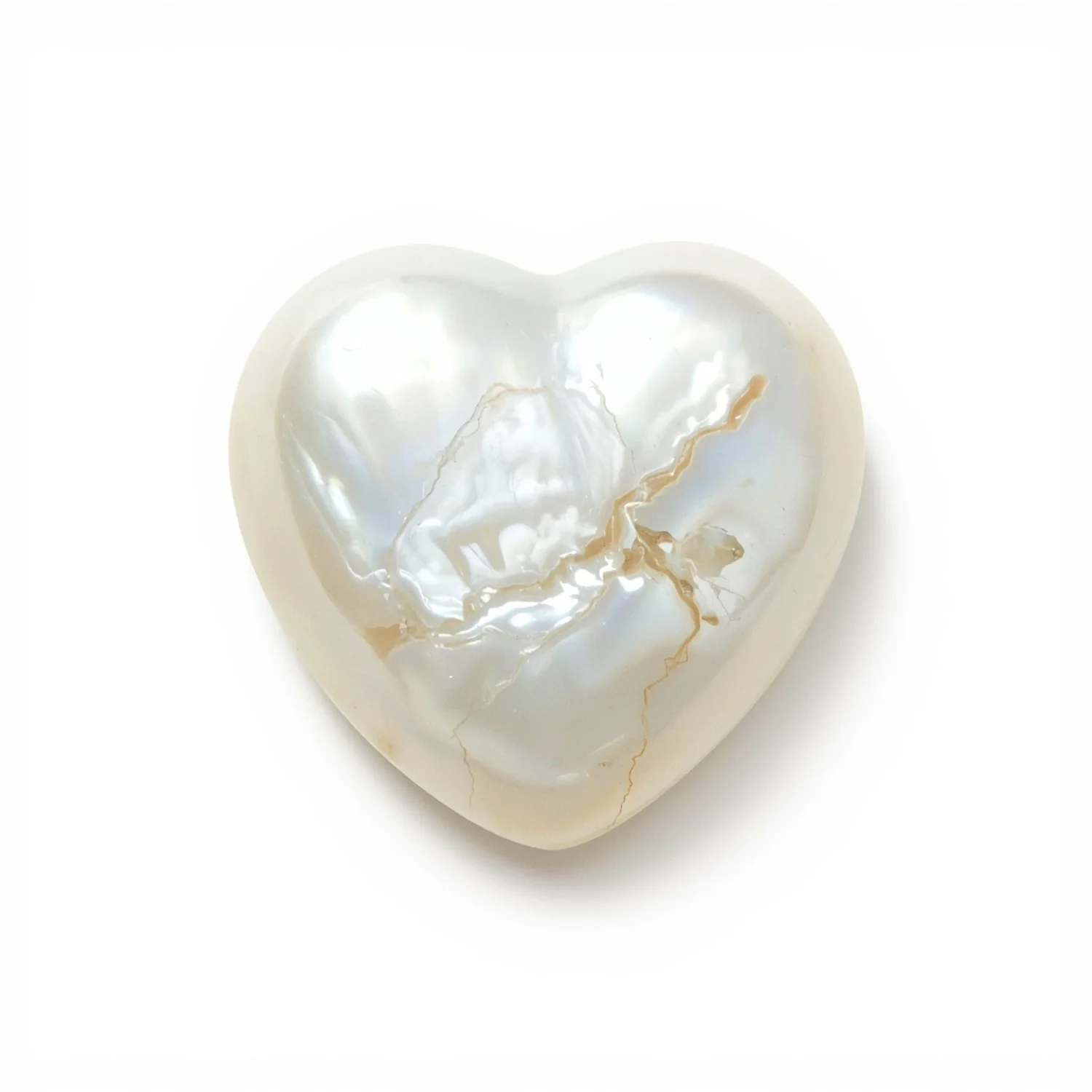 White Pearl  1PC Large 11x11 MM Heart Cabochon White Fine Precious Loose Gemstone