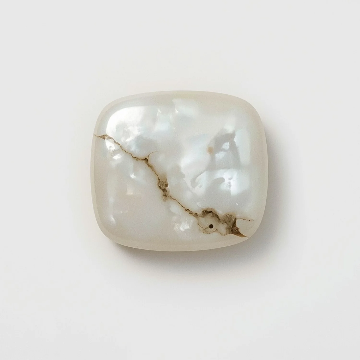 White Pearl 1PC Small 6x8 MM Emerald Cabochon White High-Quality Precious Loose Gemstones - Image 2