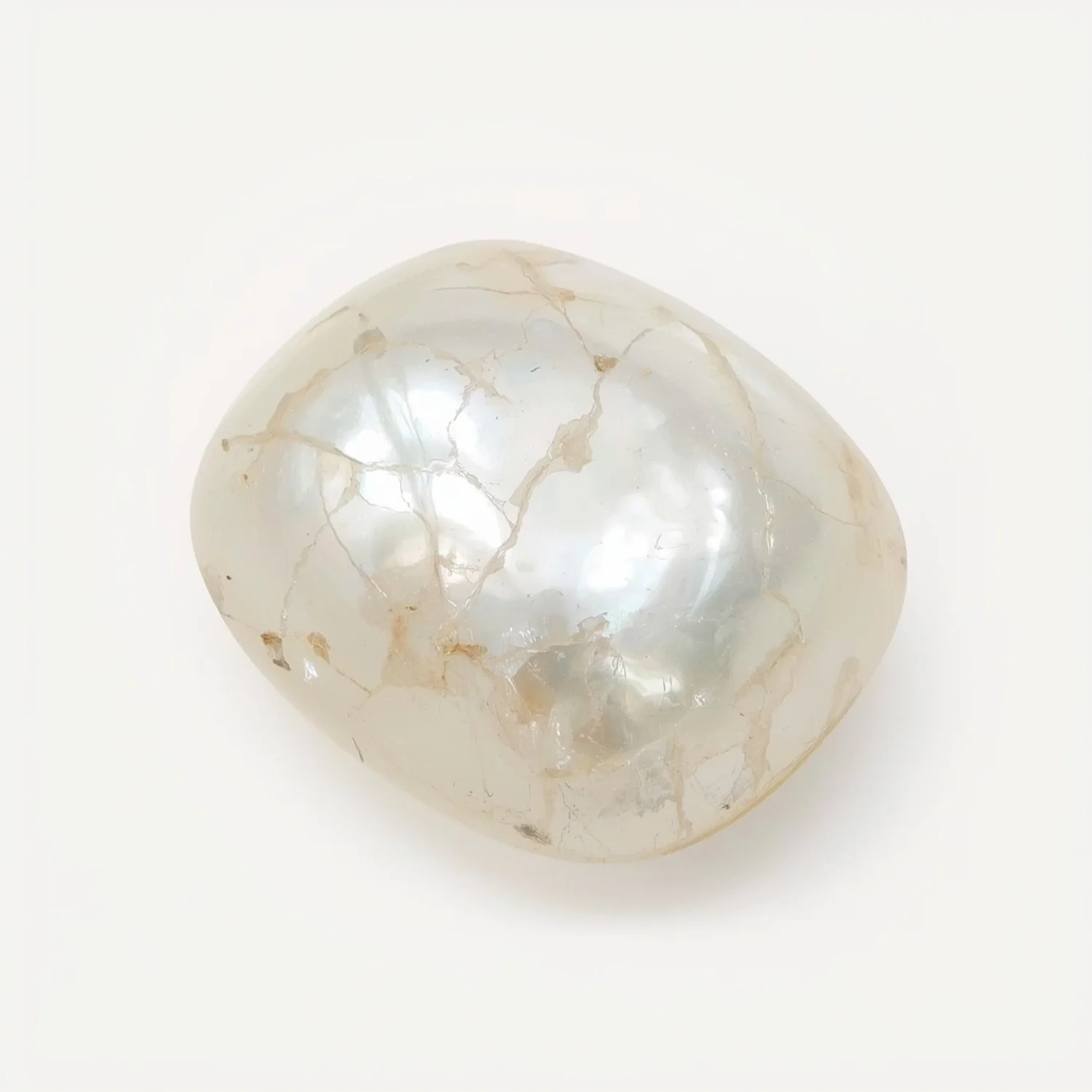 White Pearl 1PC Small 7x9 MM Emerald Cabochon White Genuine Precious Precious Gemstone - Image 2