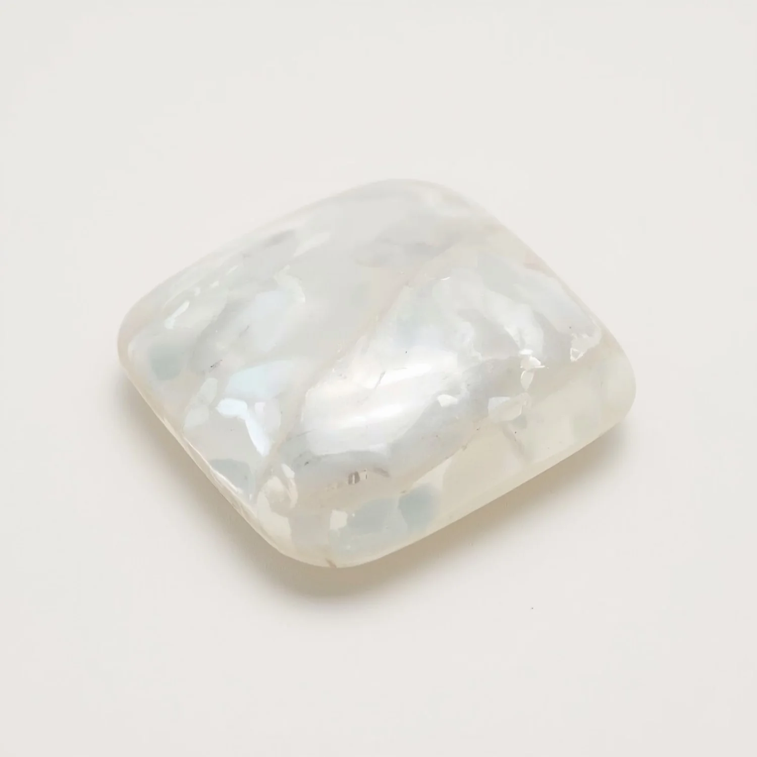 White Pearl 1PC Small 8x8 MM Square Cabochon White Brilliant Precious Loose Gemstones - Image 2
