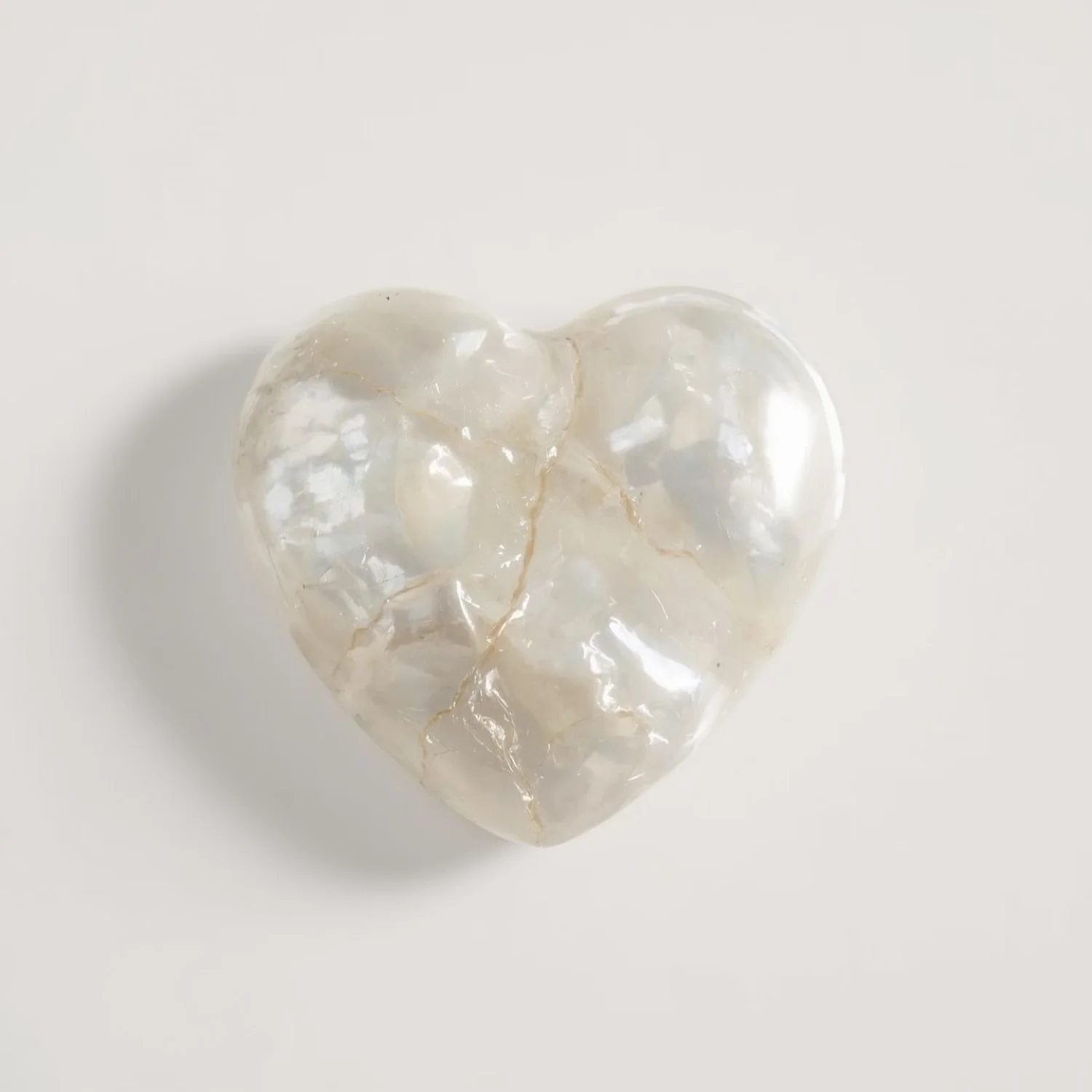 White Pearl 1PC Tiny 6x6 MM Heart Cabochon White Polished Precious Loose Gemstones - Image 2