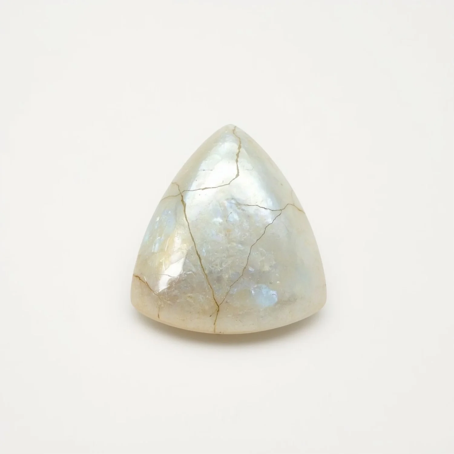 White Pearl 1PC Tiny 6x6 MM Triangle Cabochon White Fine Precious Semi Precious Gemstone