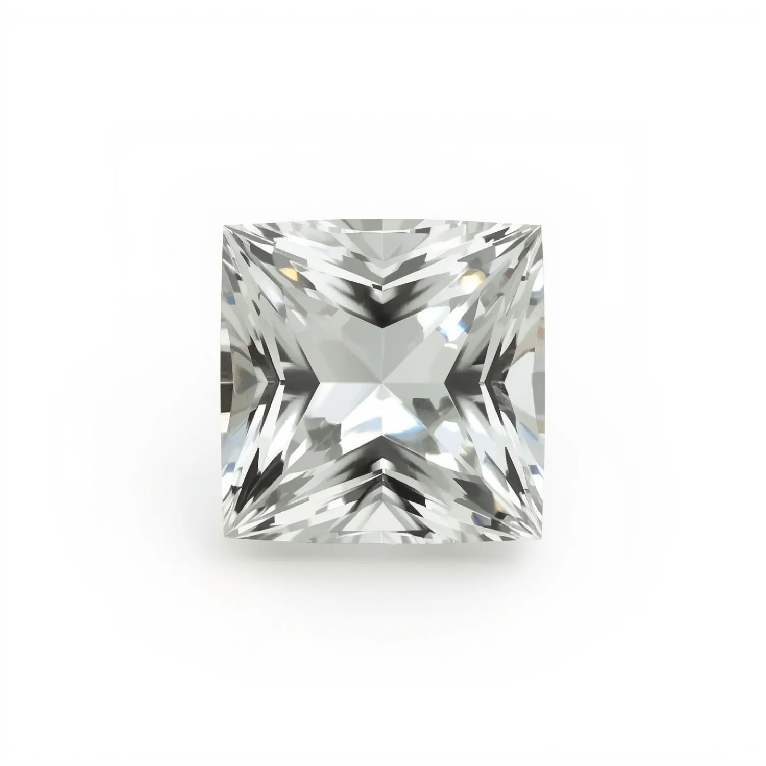 White Topaz 1PC Chunky 14x14 MM Square Faceted White Genuine Semi Precious Loose Gems