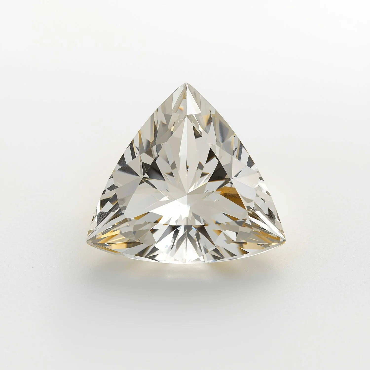 White Topaz 1PC Chunky 14x14 MM Triangle Faceted White Genuine Semi Precious Loose Gems - Image 2