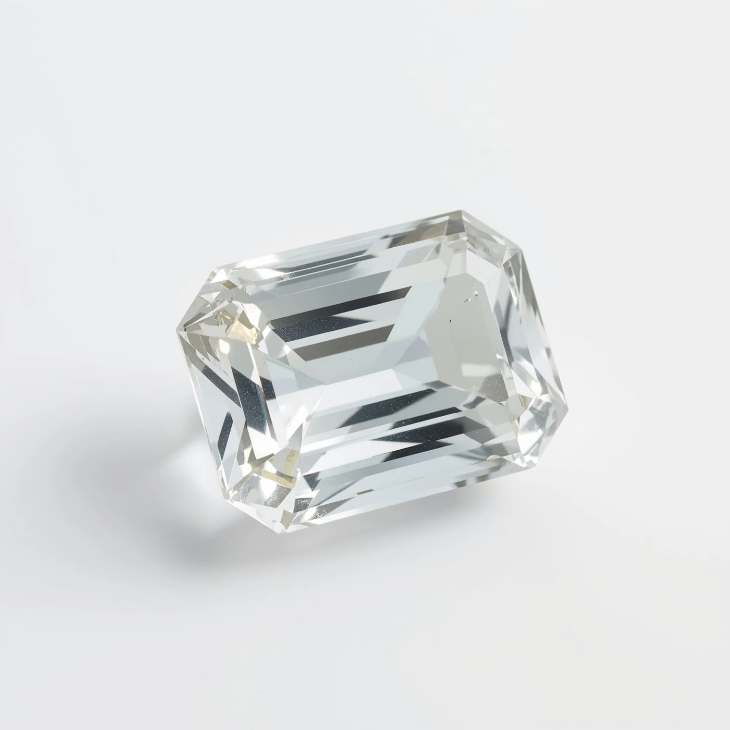 White Topaz 1PC Chunky 15x20 MM Emerald Faceted White Luster Semi Precious Loose Gemstones - Image 2