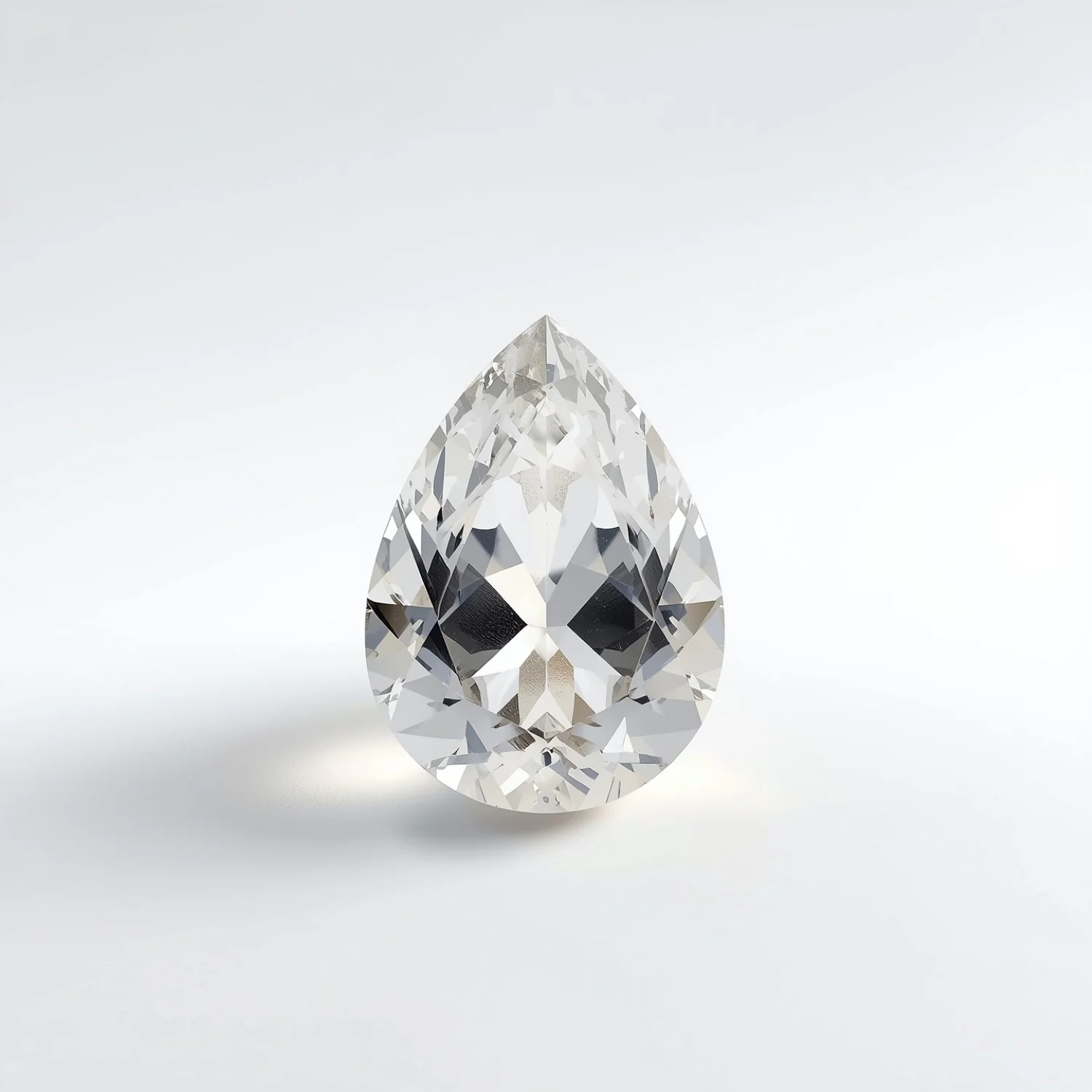 White Topaz 1PC Chunky 15x20 MM Pear Faceted White Polished Semi Precious Loose Gems