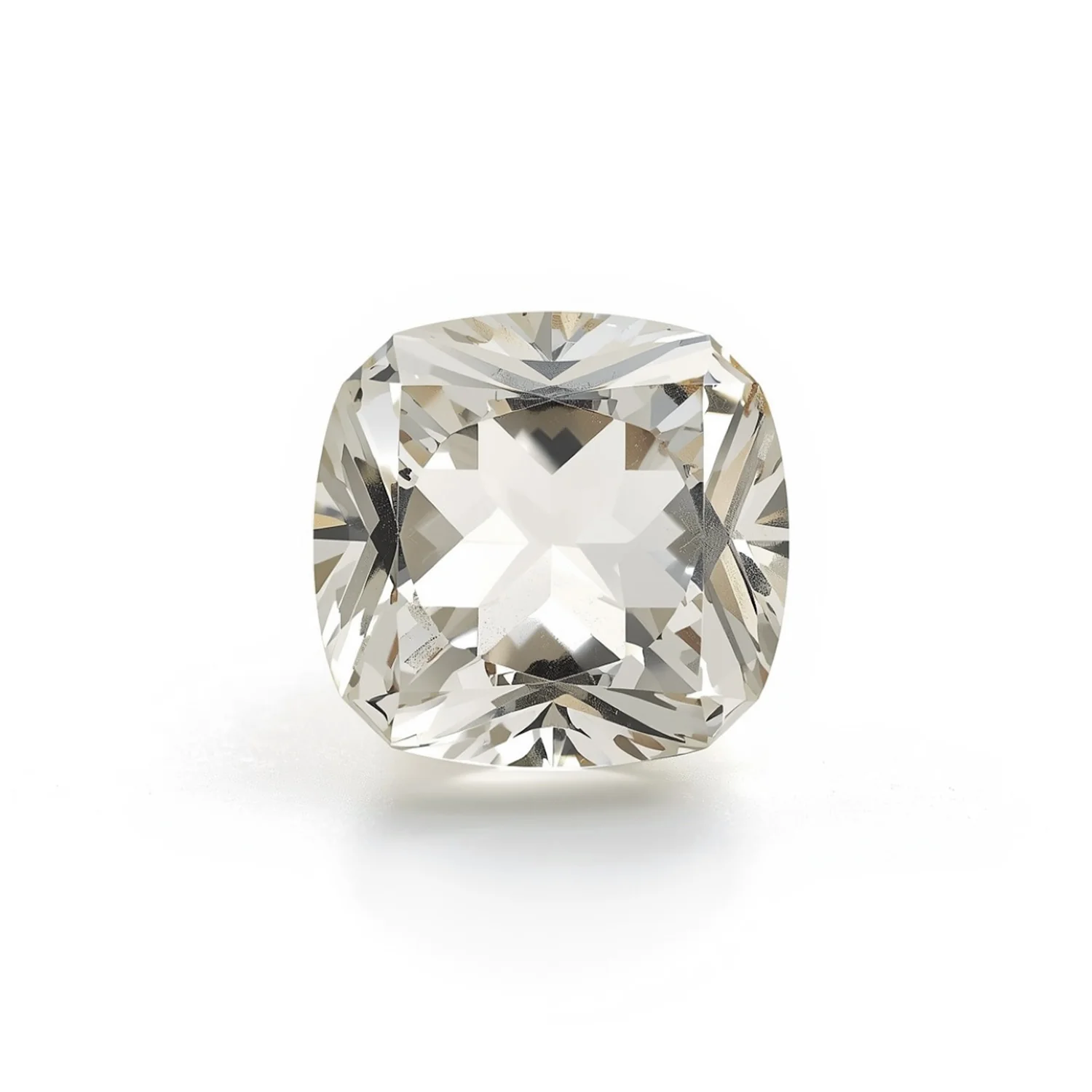 White Topaz 1PC Large 11x11 MM Cushion Faceted White Fine Semi Precious Loose Gemstone