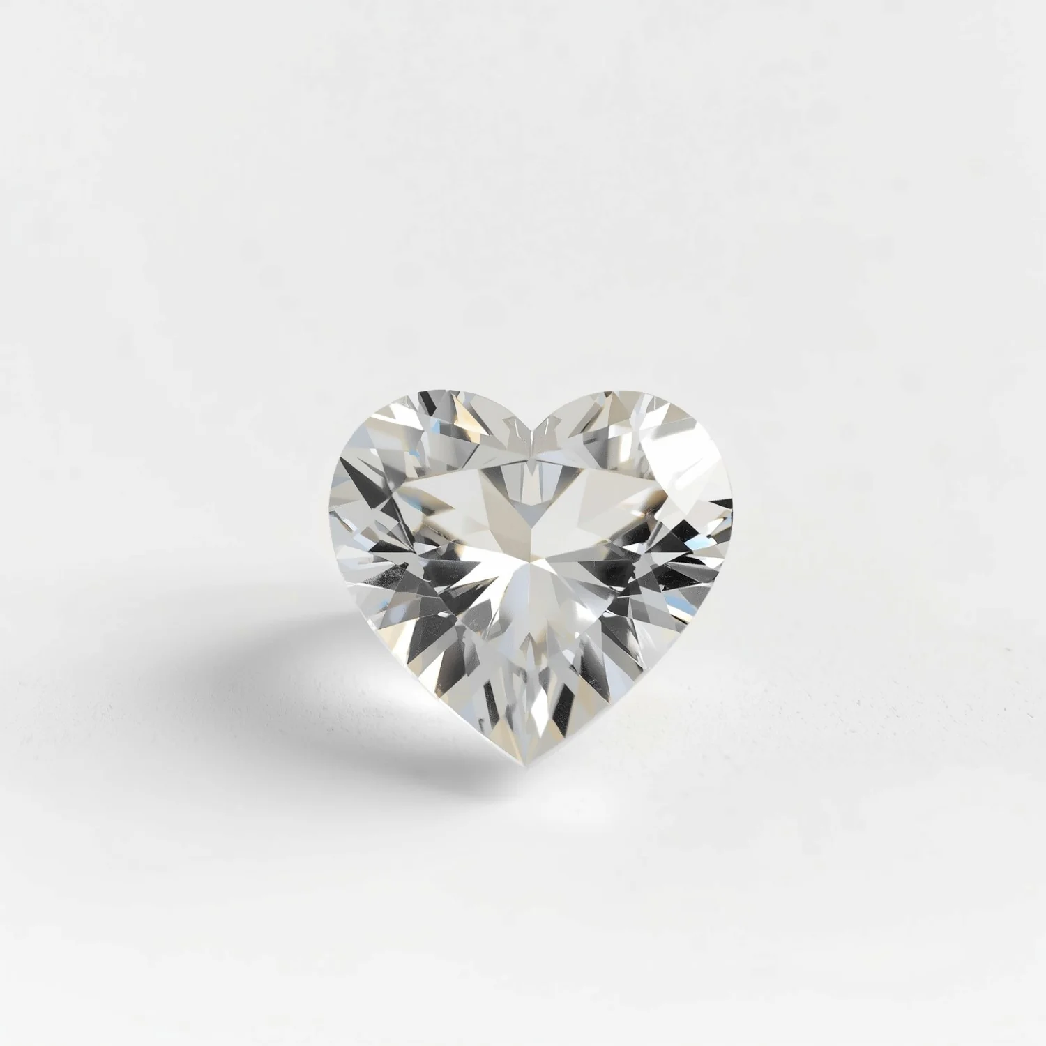 White Topaz 1PC Medium 9x9 MM Heart Faceted White Lustrous Semi Precious Gems - Image 2