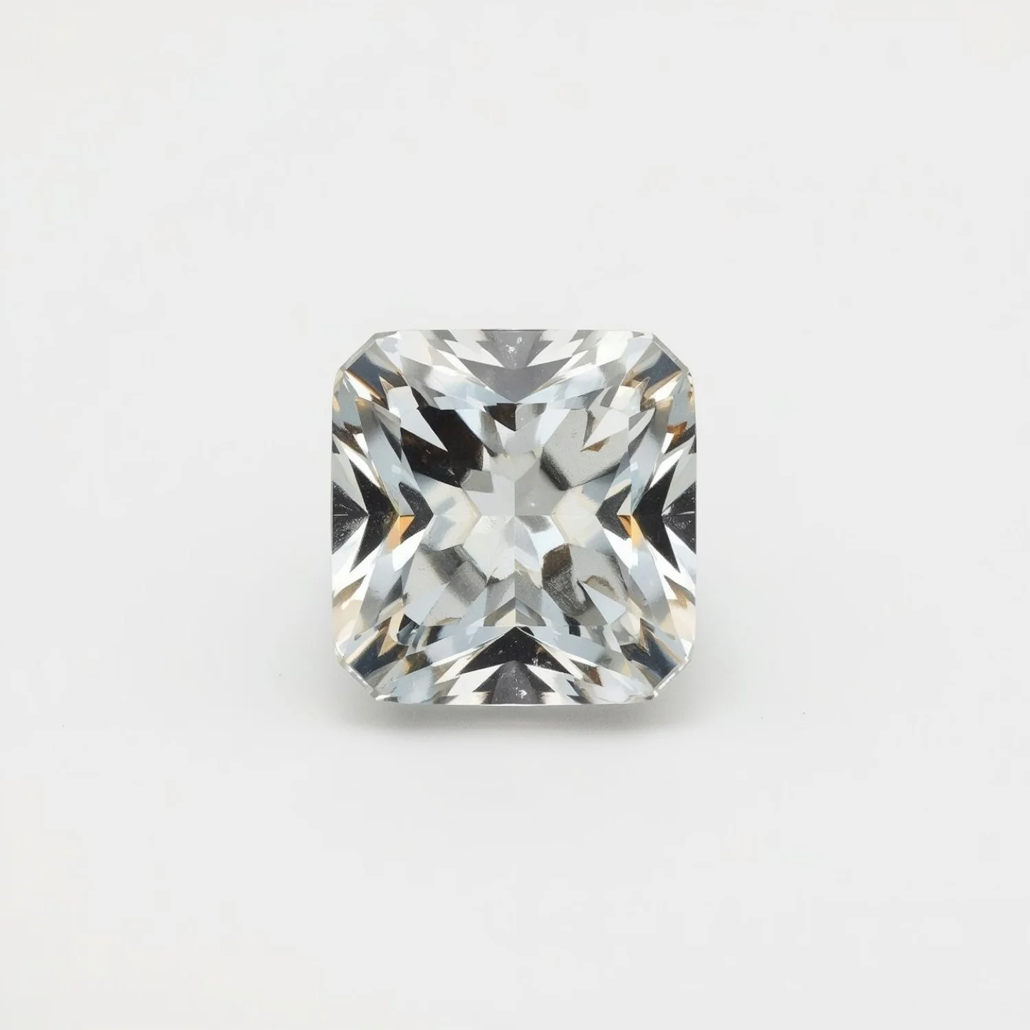 White Topaz 1PC Small 7x7 MM Square Faceted White Splendid Semi Precious Loose Gemstone - Image 2
