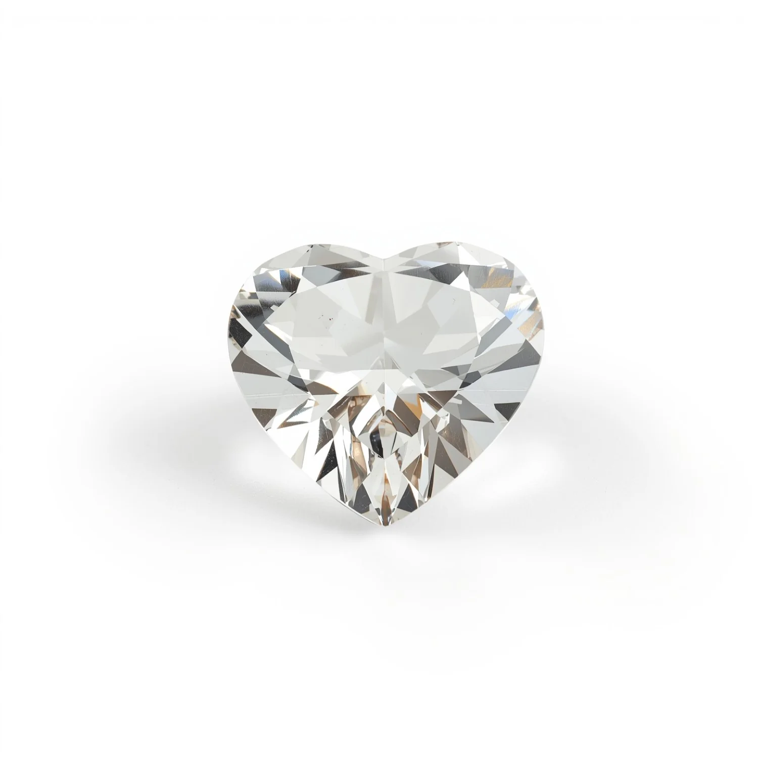 White Topaz 1PC Tiny 6x6 MM Heart Faceted White Polished Semi Precious Loose Gems - Image 2