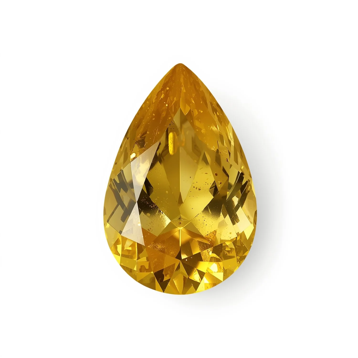 Yellow Sapphire 1PC Chunky 12x16 MM Pear Faceted Yellow Sparkling Precious Loose Gemstone