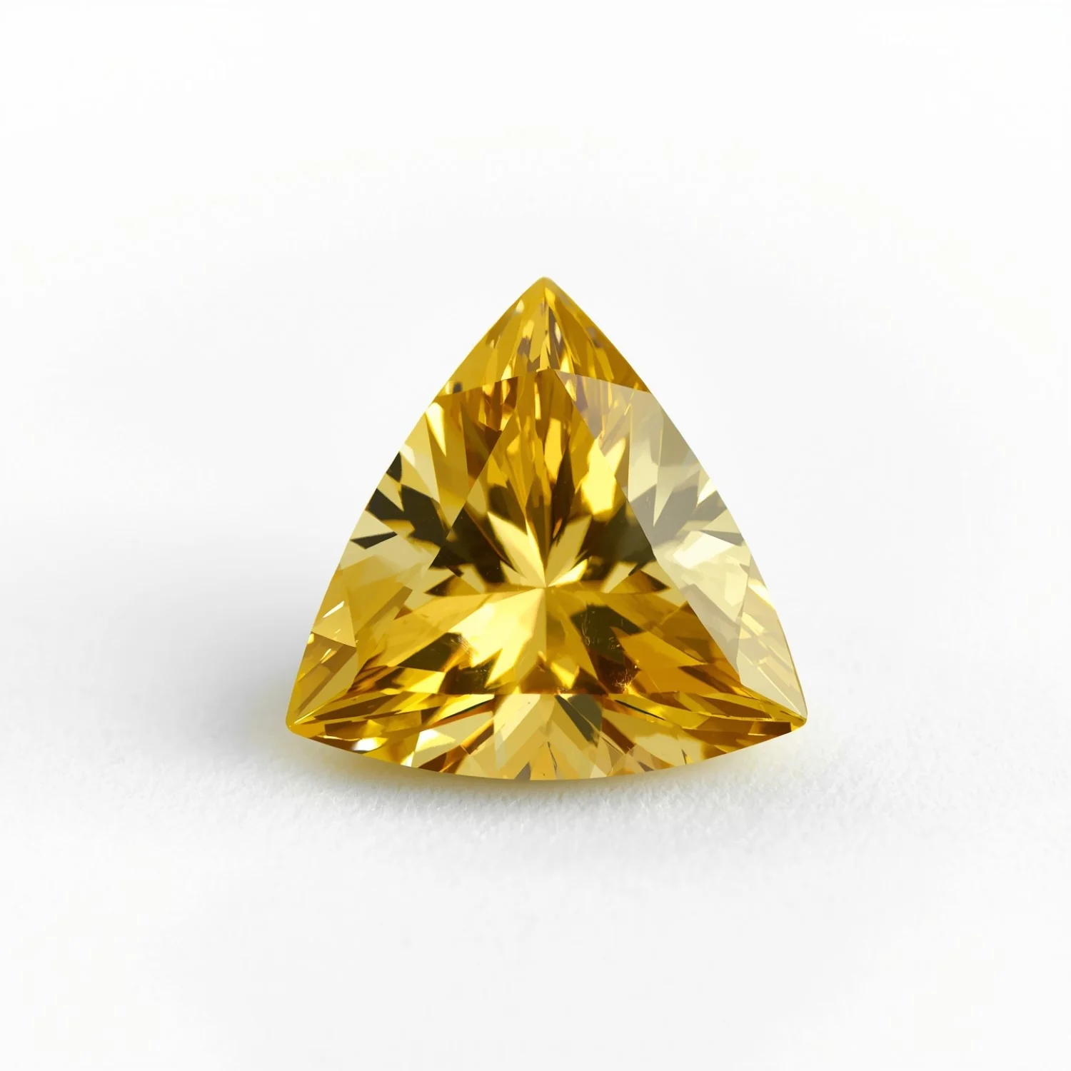 Yellow Sapphire 1PC Chunky 13x13 MM Triangle Faceted Yellow Natural Precious Loose Gemstone