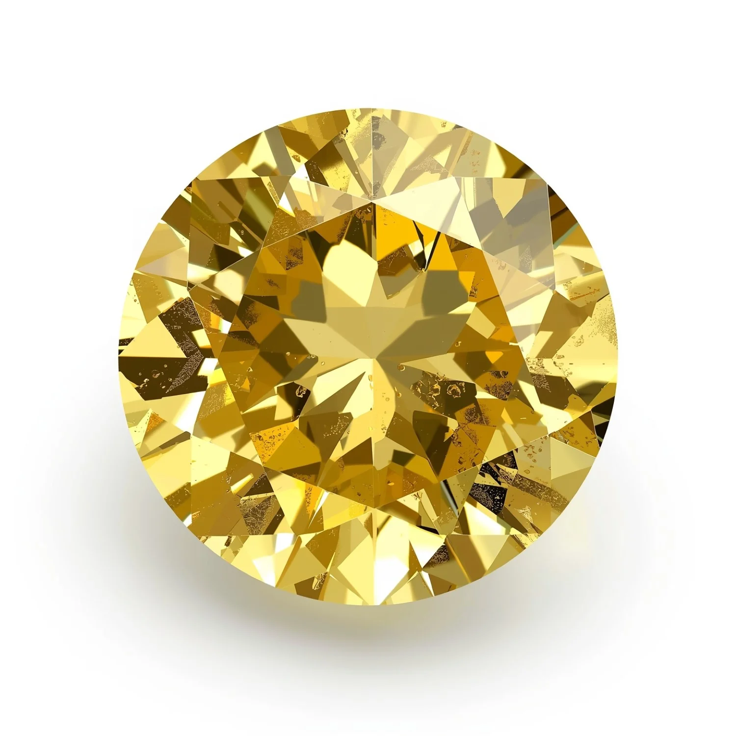 Yellow Sapphire 1PC Chunky 14x14 MM Round Faceted Yellow Genuine Precious Loose Gemstones - Image 2