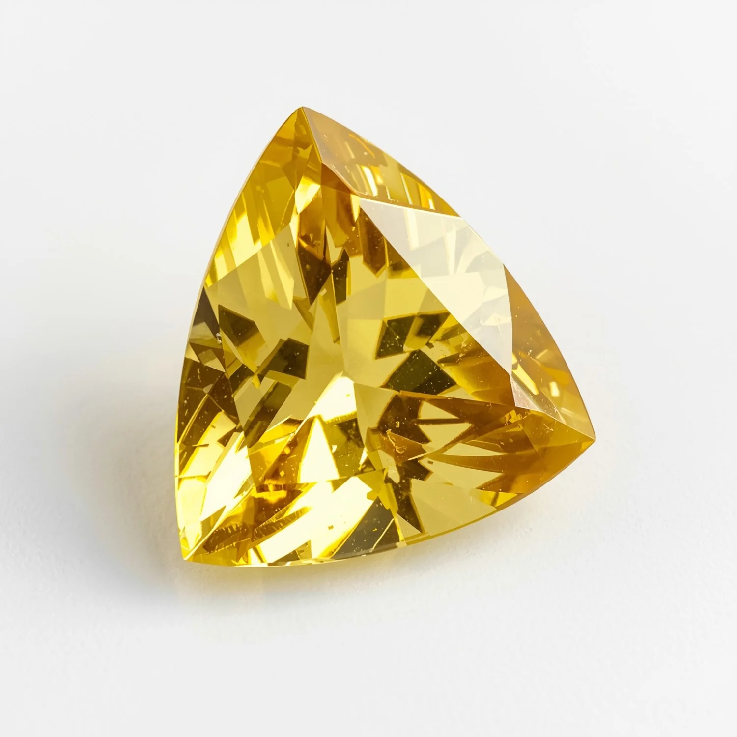 Yellow Sapphire 1PC Chunky 16x16 MM Triangle Faceted Yellow Pure Precious Loose Gems - Image 2