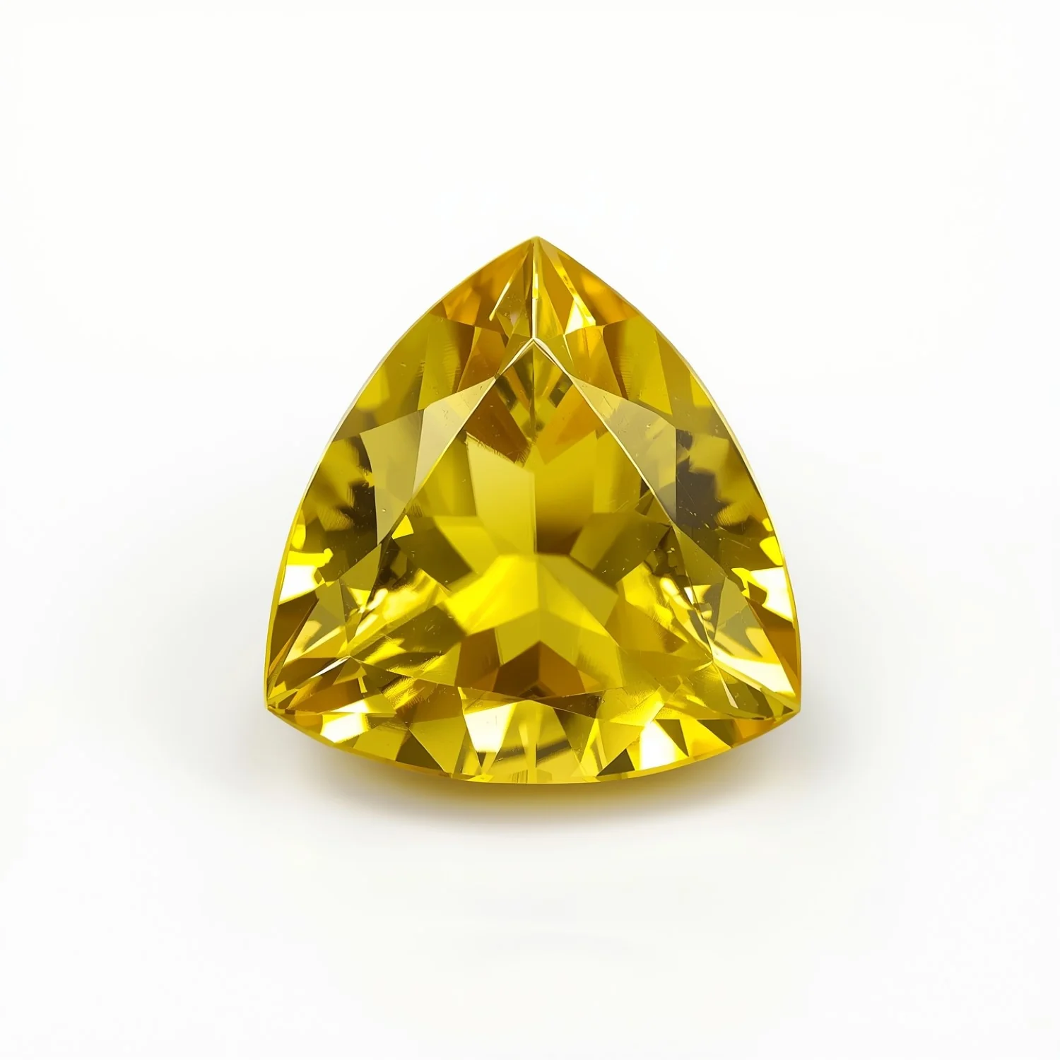 Yellow Sapphire 1PC Large 10x10 MM Triangle Faceted Yellow Shine Precious Loose Gemstones - Image 2