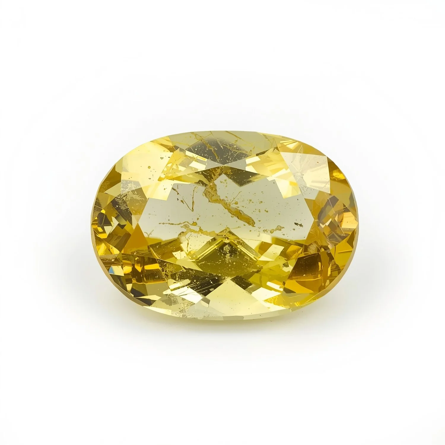 Yellow Sapphire 1PC Medium 7x10 MM Oval Faceted Yellow Fiery Precious Loose Gemstone - Image 2