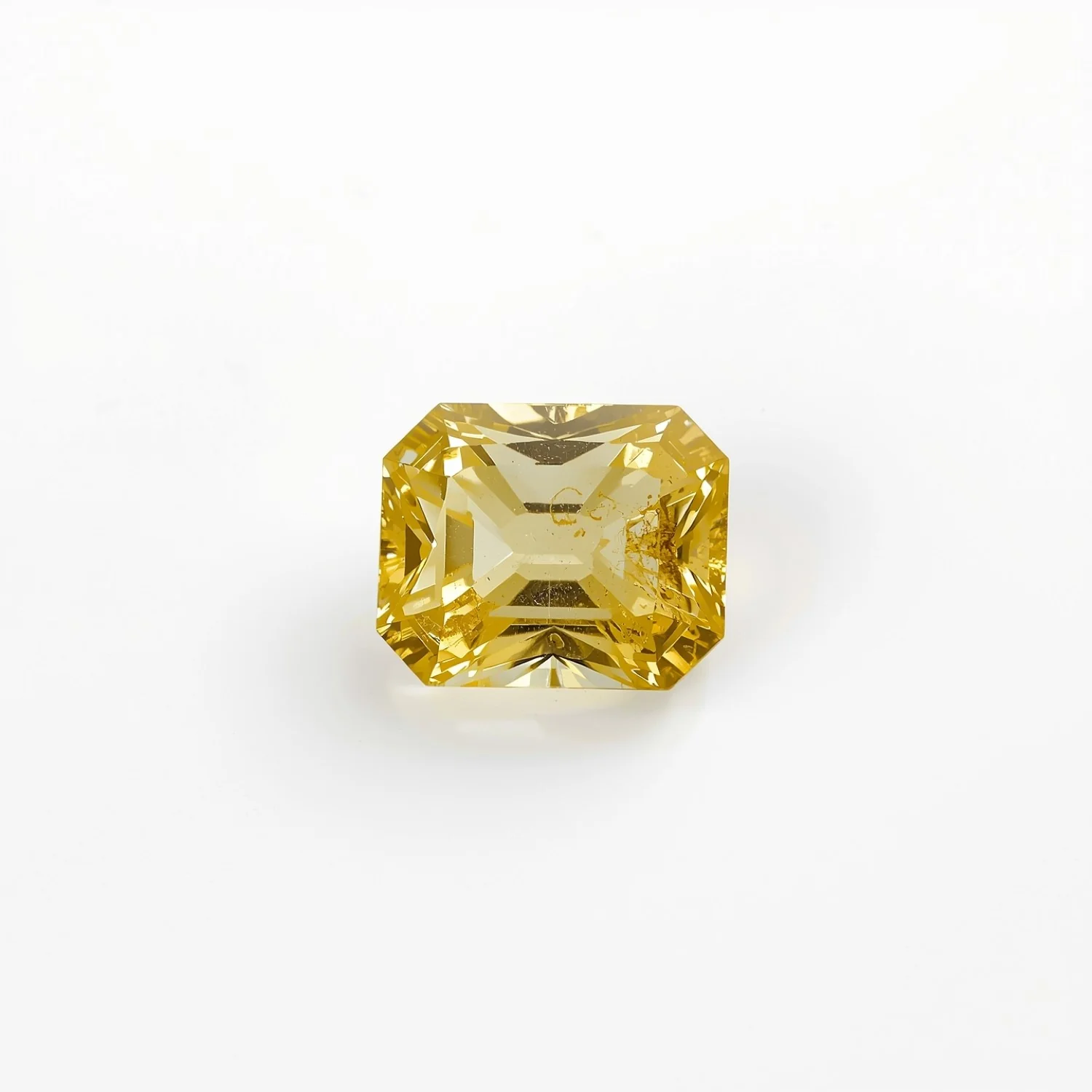Yellow Sapphire 1PC Small 7x9 MM Emerald Faceted Yellow Genuine Precious Loose Gems