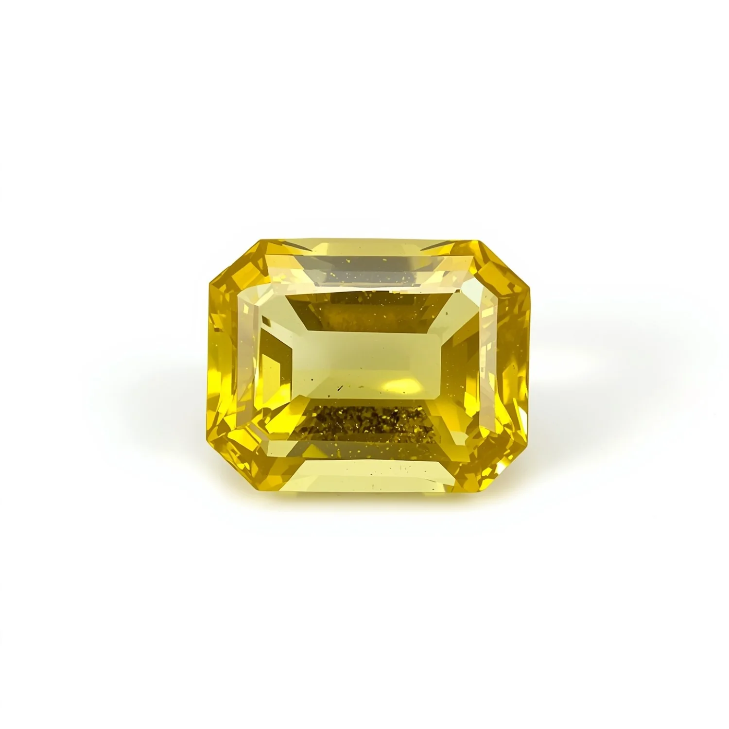Yellow Sapphire 1PC Small 7x9 MM Emerald Faceted Yellow Genuine Precious Loose Gems - Image 2