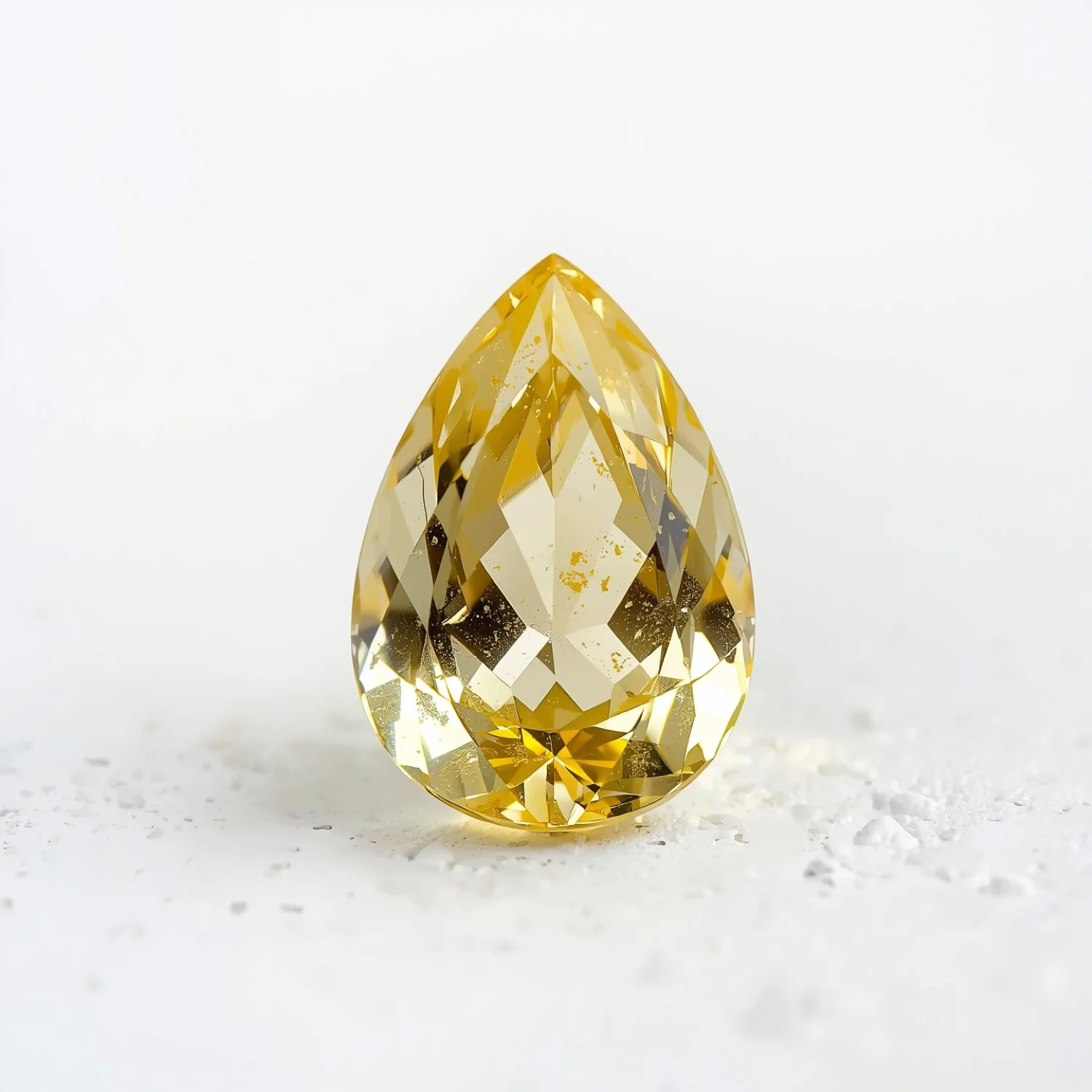 Yellow Sapphire 1PC Small 7x9 MM Pear Faceted Yellow High-Quality Precious Loose Gemstones - Image 2