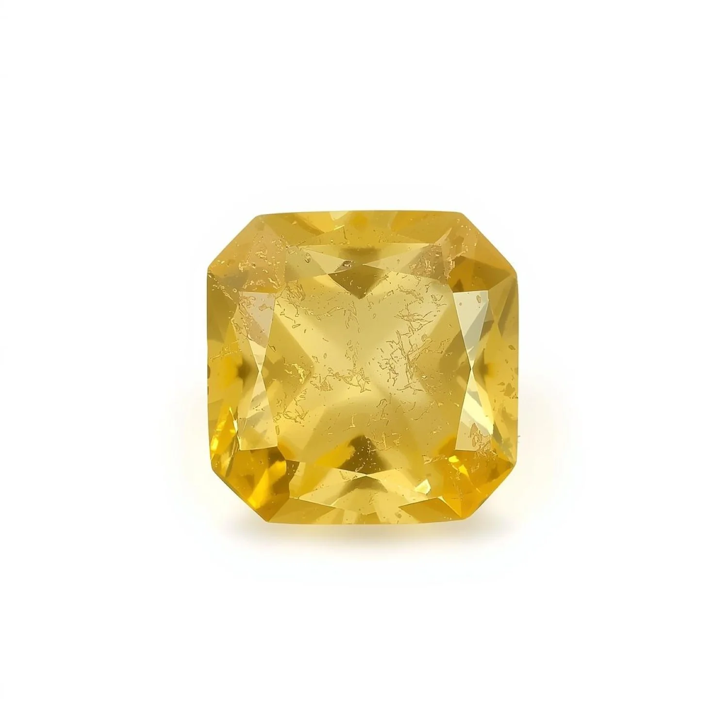 Yellow Sapphire 1PC Tiny 5x5 MM Square Faceted Yellow Sparkling Precious Loose Gemstone - Image 2